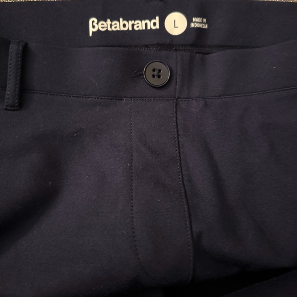Betabrand DRESS PANT YOGA PANTS, worn twice, Bootcut, navy blue, Size L